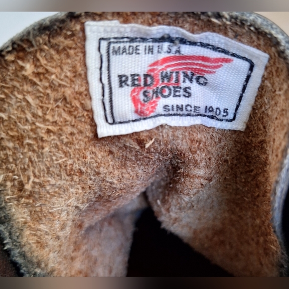 Red Wing Steel Toe Boots Vintage Lace Up Black Leather Workwear Safety Womens 6 - Picture 9 of 16